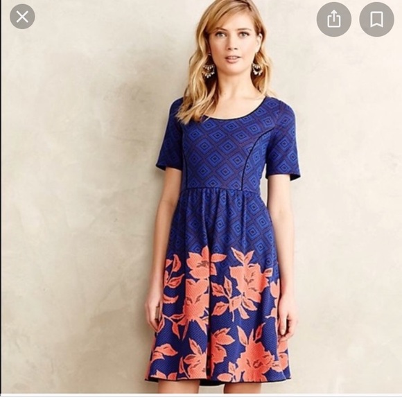 Anthropologie blushed blooms dress